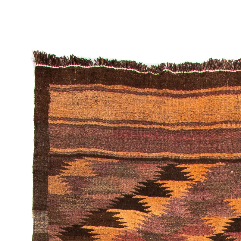 Løber Kelim-tæppe - gammelt - 380 x 145 cm - flerfarvet