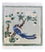 Silketæppe - China Silk firkantet - 31 x 31 cm - flerfarvet