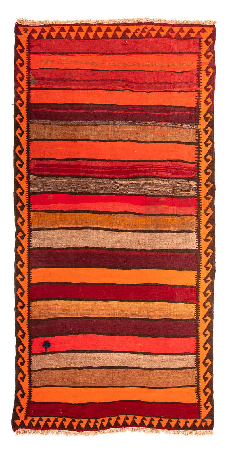Kelim-tæppe - gammelt - 300 x 160 cm - flerfarvet