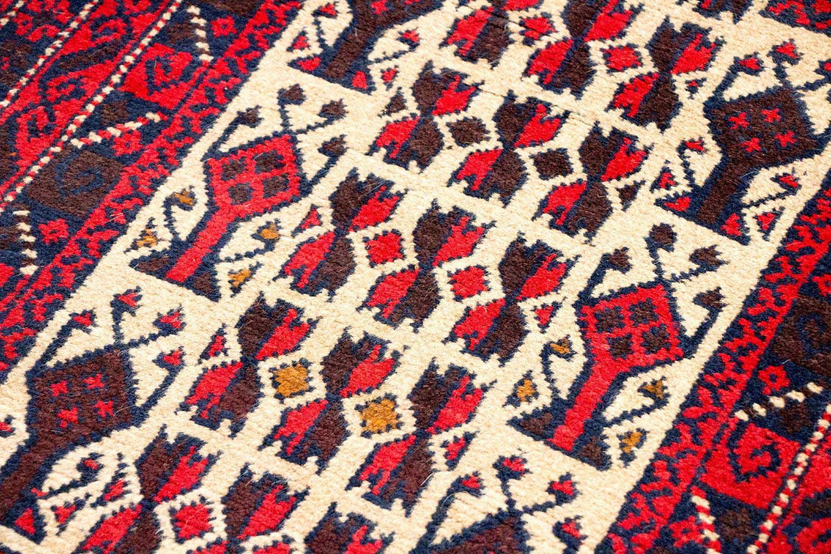 Baluch-tæppe - 125 x 74 cm - rød