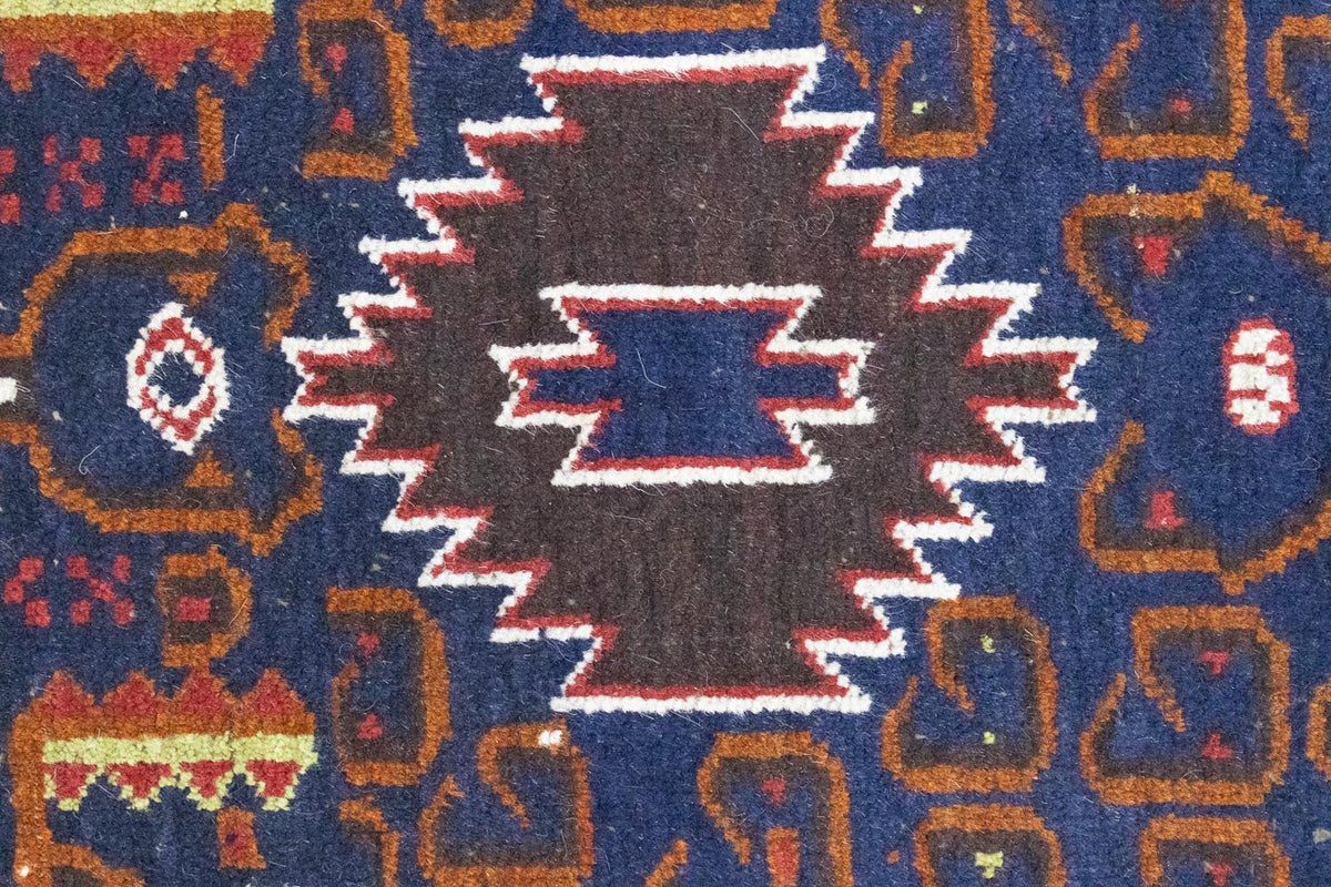 Baluch-tæppe - 136 x 76 cm - blå