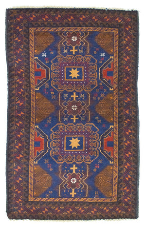 Baluch-tæppe - 137 x 81 cm - blå
