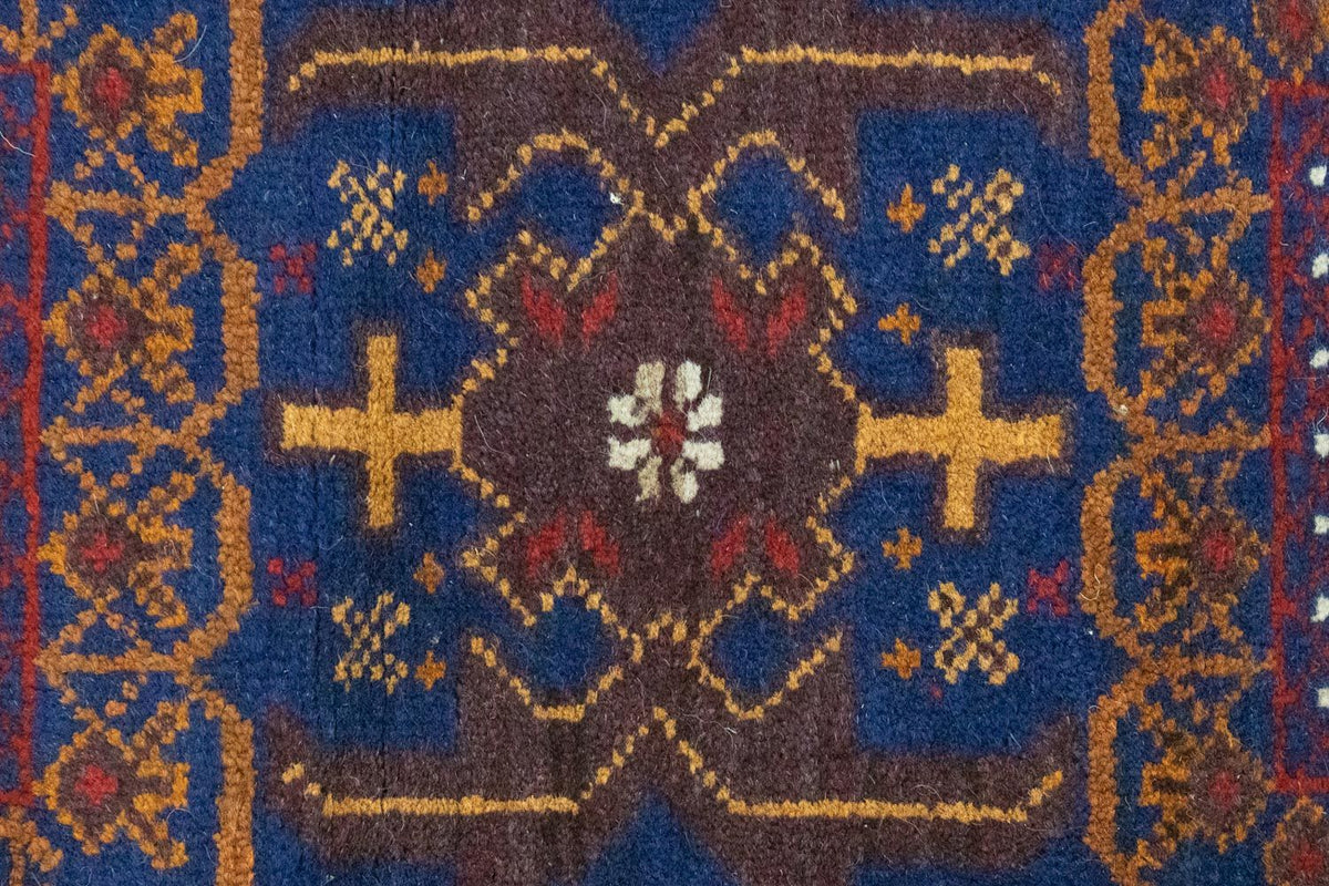 Baluch-tæppe - 137 x 81 cm - blå