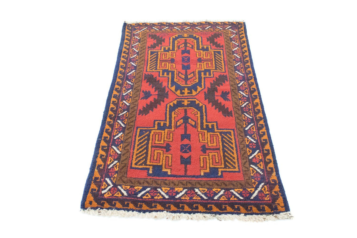 Baluch-tæppe - 134 x 75 cm - rød