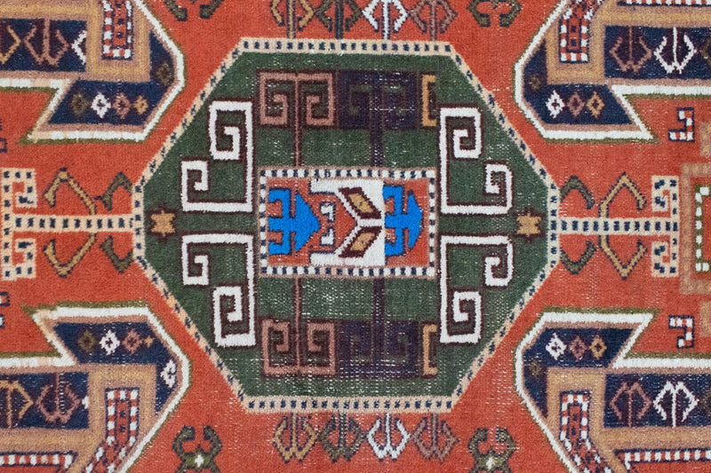 Turkaman-tæppe - 160 x 125 cm - orange