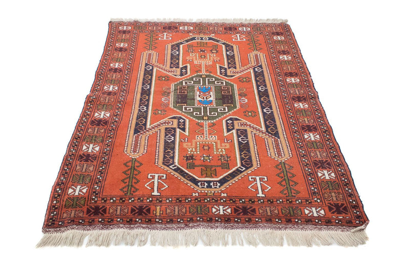 Turkaman-tæppe - 160 x 125 cm - orange