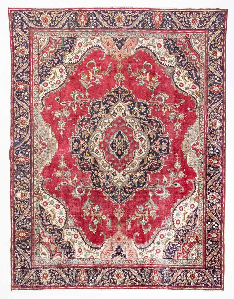 Persisk tæppe - Tabriz - 367 x 277 cm - rød