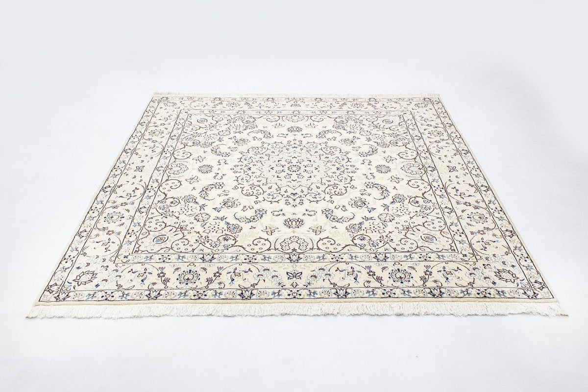 Persisk tæppe - Nain - Royal firkantet - 200 x 193 cm - beige