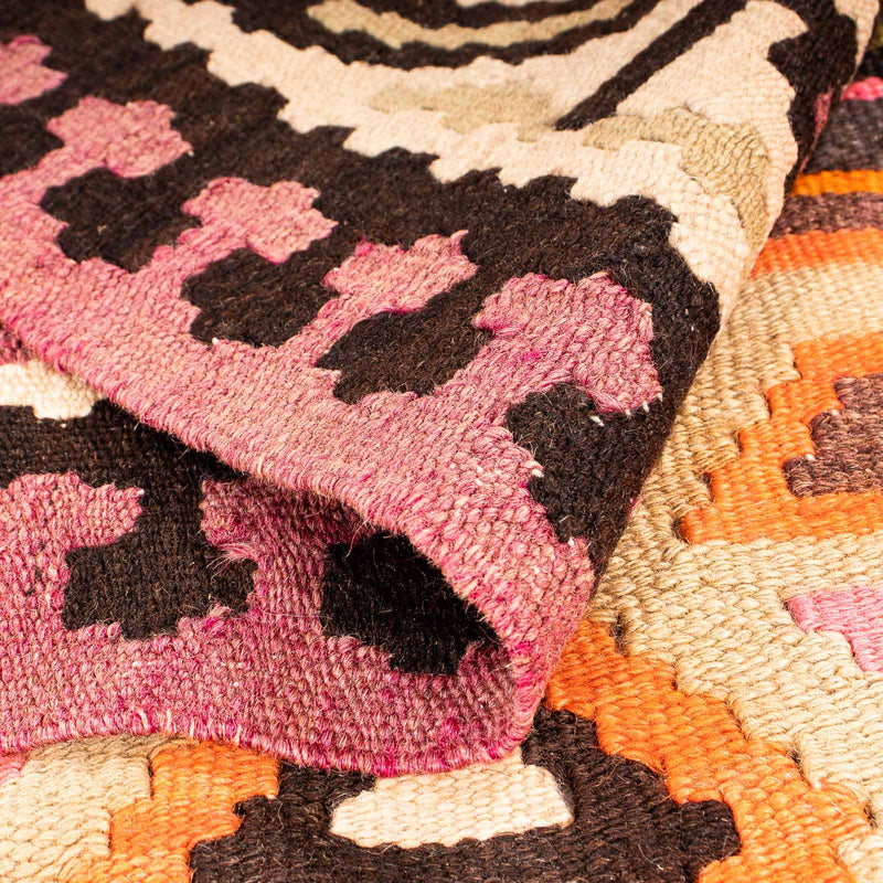 Løber Kelim-tæppe - gammelt - 305 x 145 cm - flerfarvet