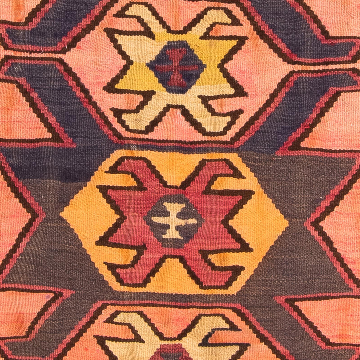 Løber Kelim-tæppe - gammelt - 265 x 140 cm - flerfarvet