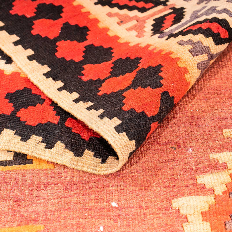 Løber Kelim-tæppe - gammelt - 300 x 150 cm - flerfarvet