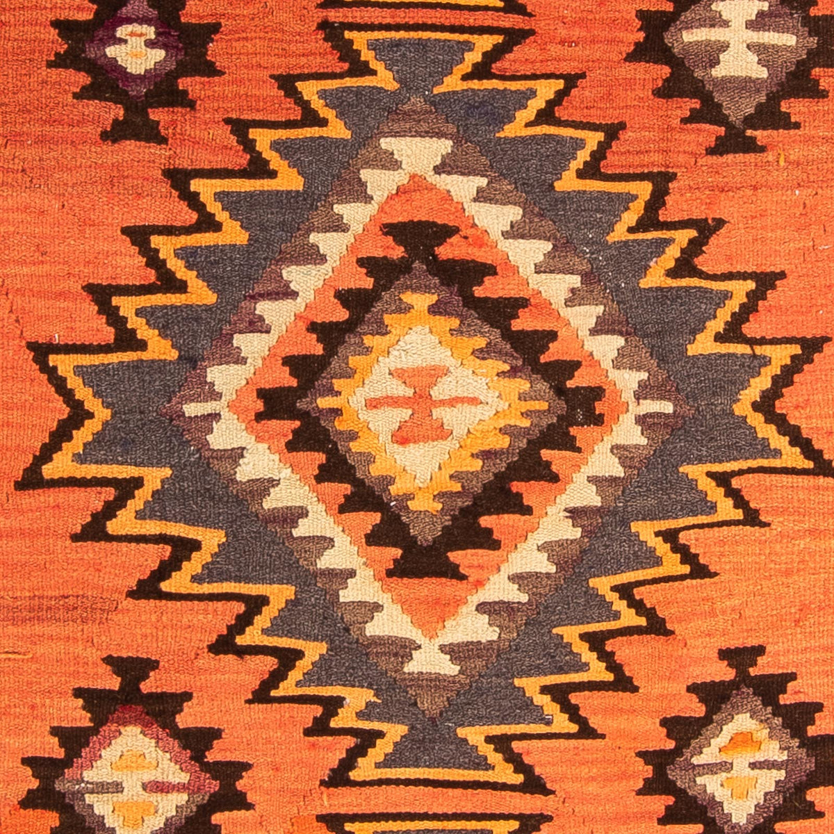 Kelim-tæppe - gammelt - 260 x 130 cm - flerfarvet