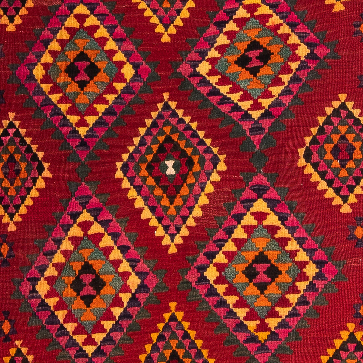 Løber Kelim-tæppe - gammelt - 390 x 147 cm - flerfarvet