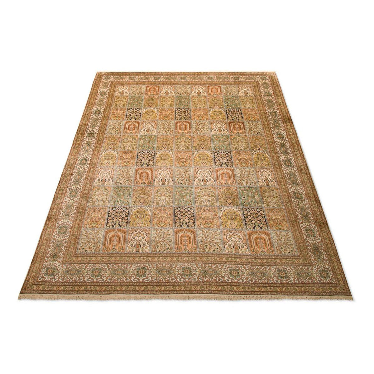 Silketæppe - Kashmir Silk - 328 x 240 cm - flerfarvet