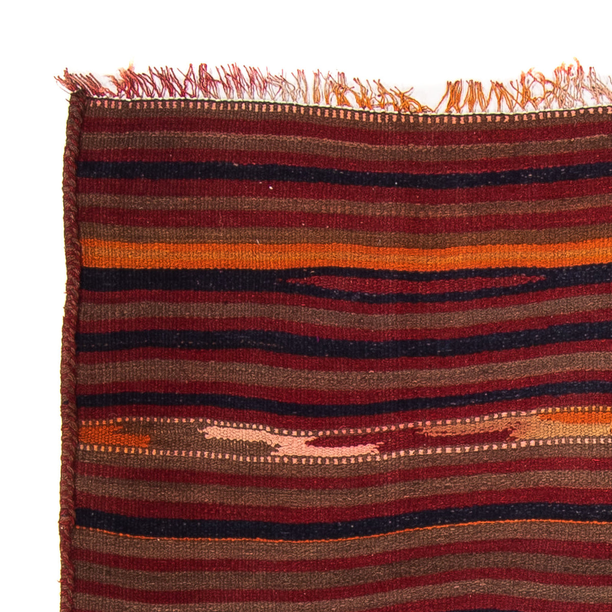 Kelim-tæppe - gammelt - 170 x 145 cm - flerfarvet