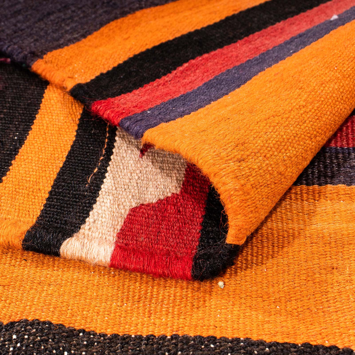 Løber Kelim-tæppe - gammelt - 295 x 120 cm - flerfarvet