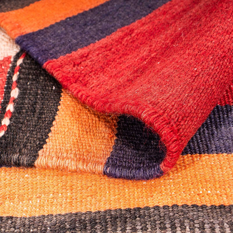 Kelim-tæppe - gammelt - 165 x 150 cm - flerfarvet