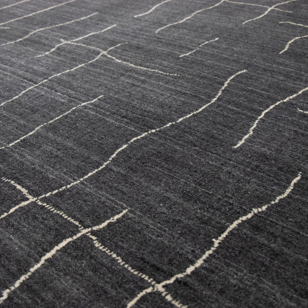 Nepal Tæppe - 200 x 142 cm - grå