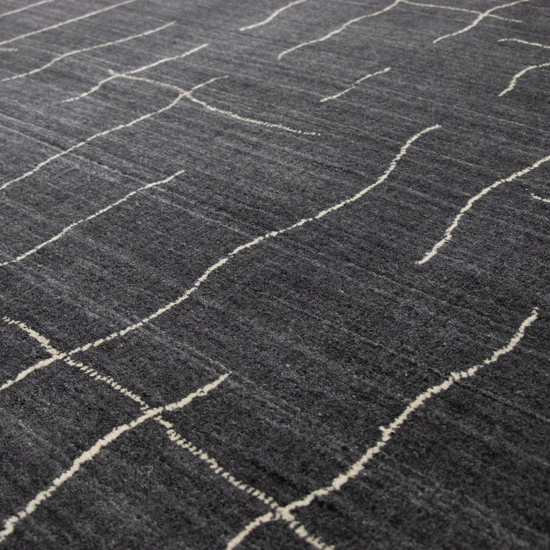 Nepal Tæppe - 200 x 142 cm - grå