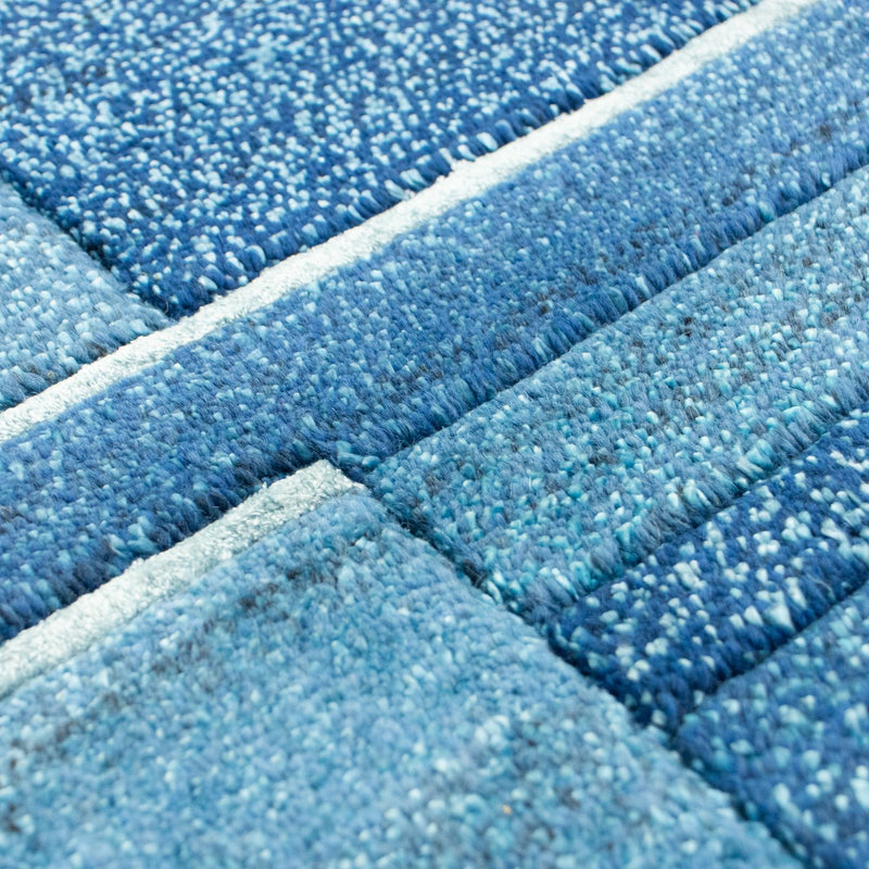 Nepal Tæppe - 181 x 121 cm - blå