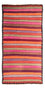 Kelim-tæppe - gammelt - 340 x 180 cm - flerfarvet