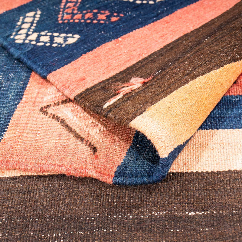 Løber Kelim-tæppe - gammelt - 345 x 130 cm - flerfarvet