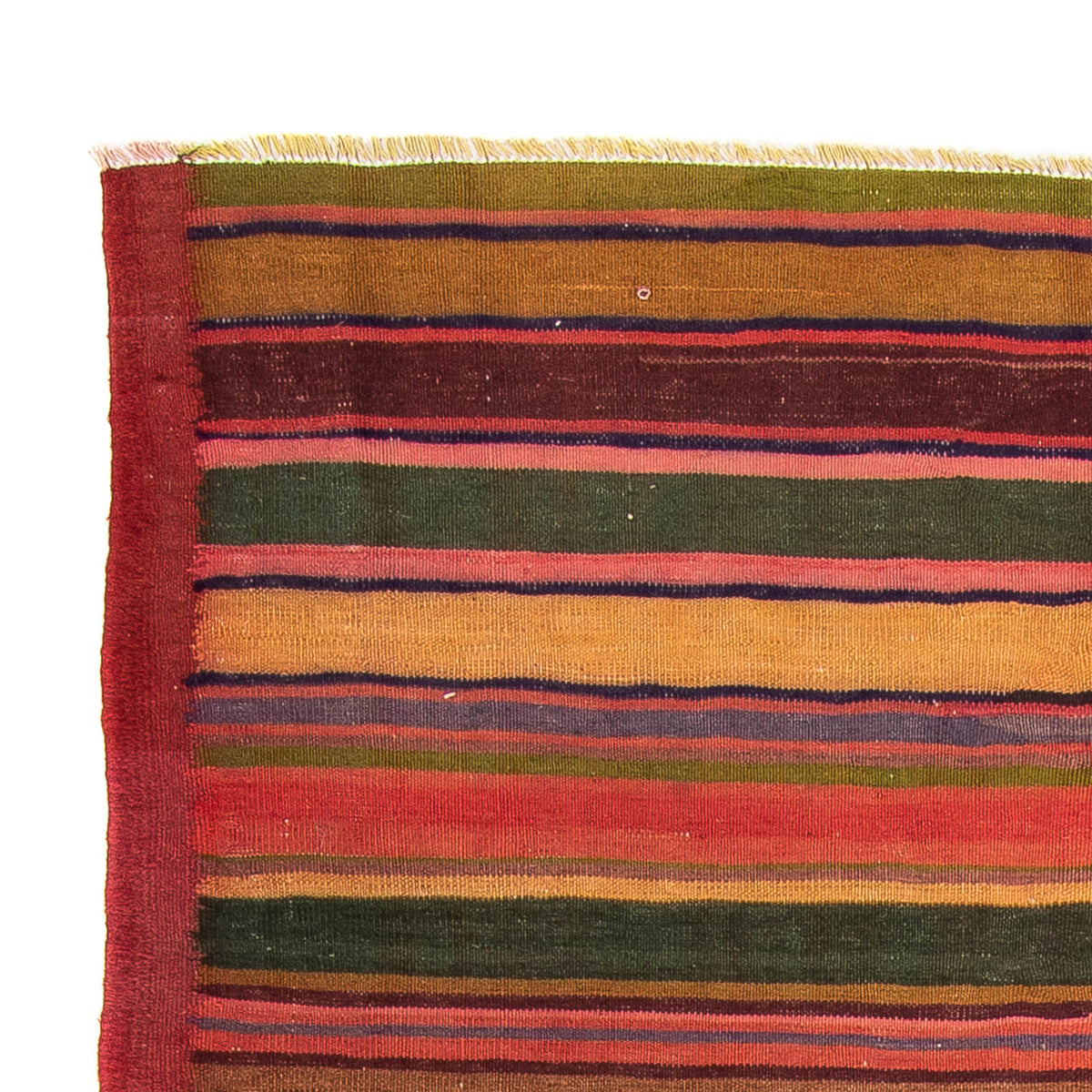 Kelim-tæppe - gammelt - 235 x 155 cm - flerfarvet