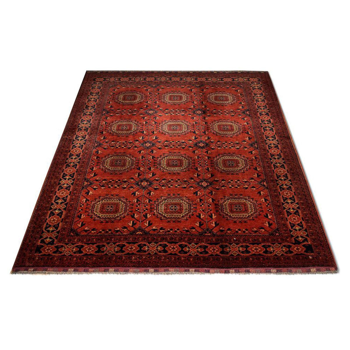 Afghansk tæppe - Kunduz - 275 x 216 cm - rød