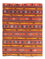 Kelim-tæppe - gammelt firkantet  - 185 x 150 cm - flerfarvet