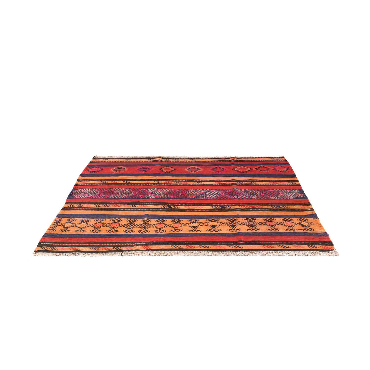 Kelim-tæppe - gammelt firkantet  - 150 x 125 cm - flerfarvet