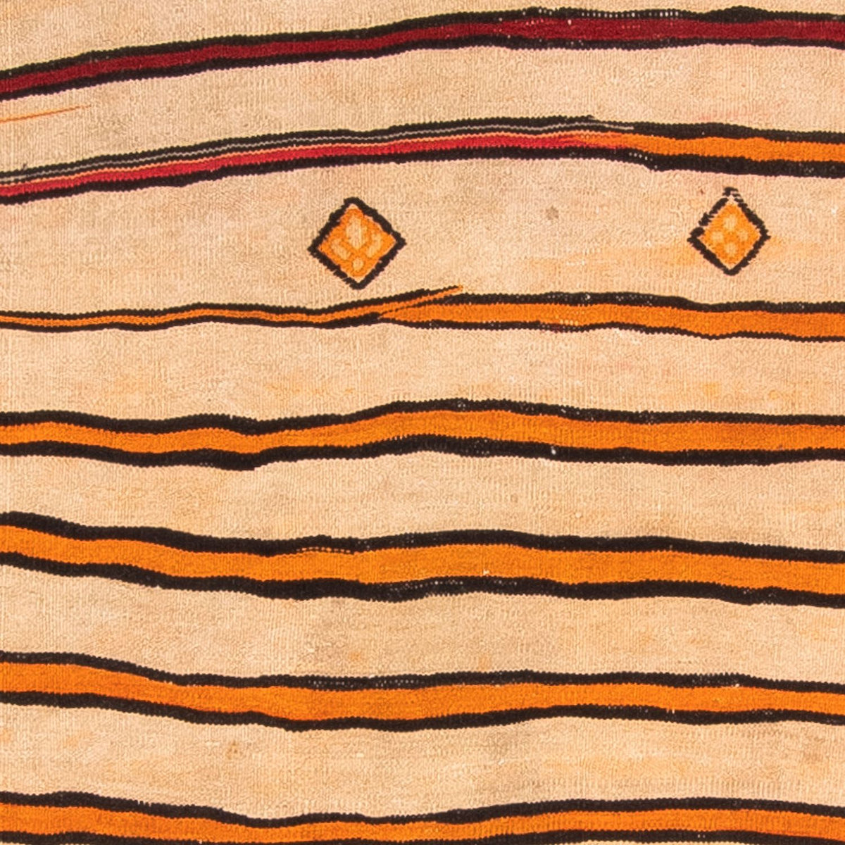 Kelim-tæppe - gammelt firkantet - 150 x 147 cm - flerfarvet