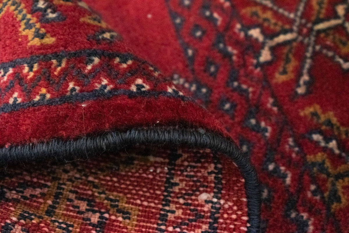 Turkaman-tæppe - 90 x 76 cm - rød