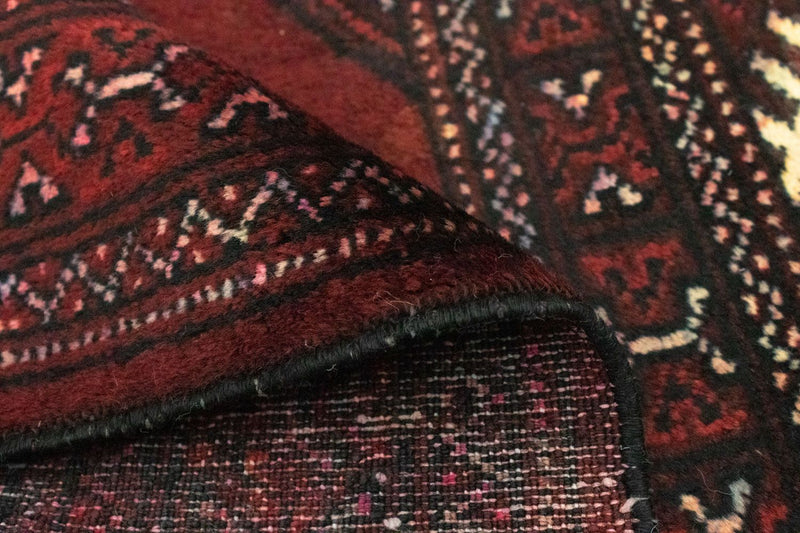 Turkaman-tæppe - 95 x 66 cm - rød