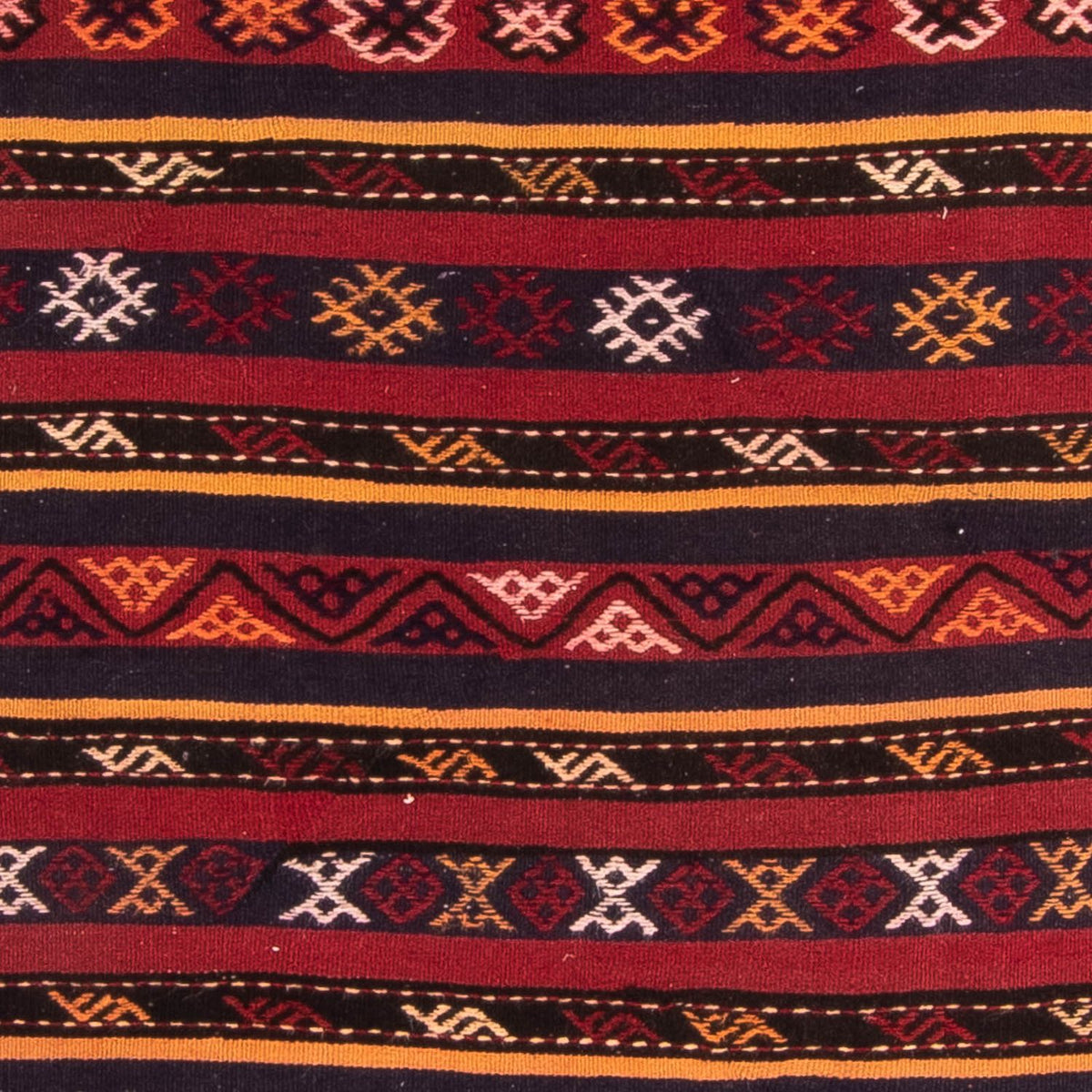 Kelim-tæppe - gammelt - 250 x 145 cm - flerfarvet