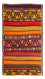 Kelim-tæppe - gammelt - 220 x 135 cm - flerfarvet