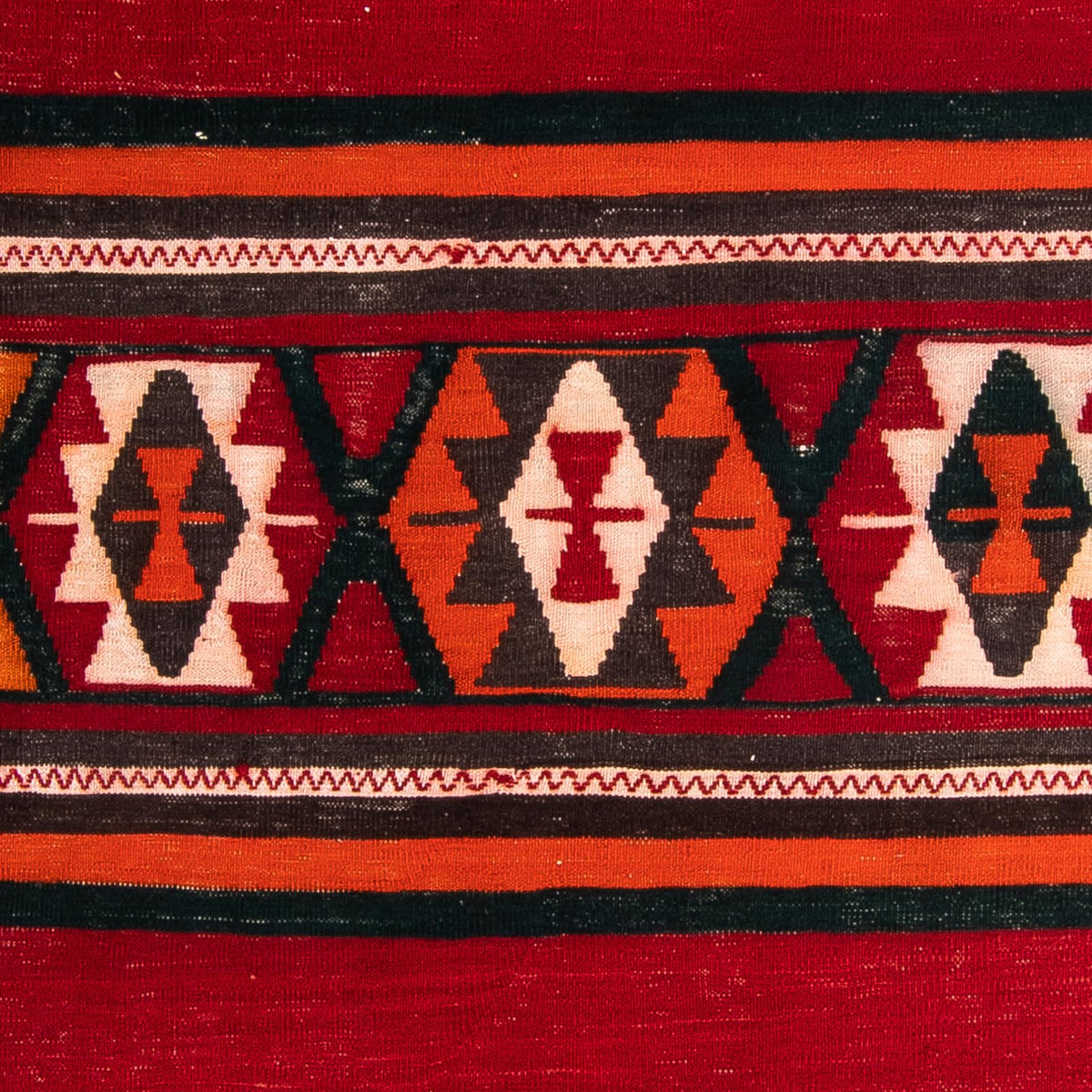 Kelim-tæppe - gammelt - 290 x 155 cm - flerfarvet