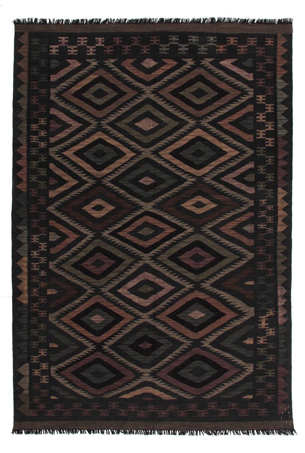 Kelim Carpet - Splash - 244 x 169 cm - flerfarvet