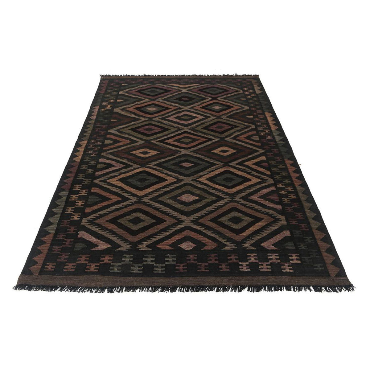 Kelim Carpet - Splash - 244 x 169 cm - flerfarvet