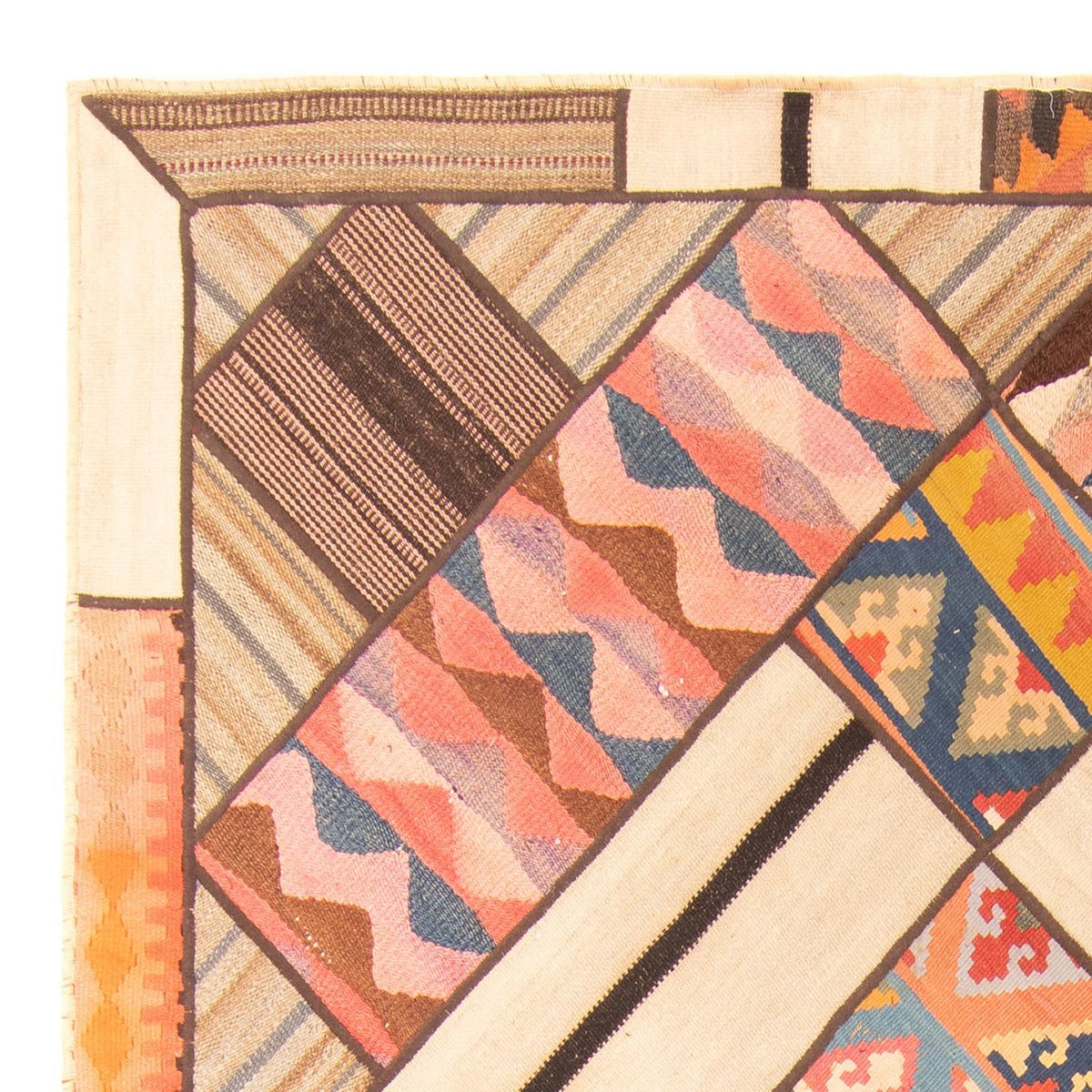 Patchwork-tæppe - 230 x 160 cm - flerfarvet