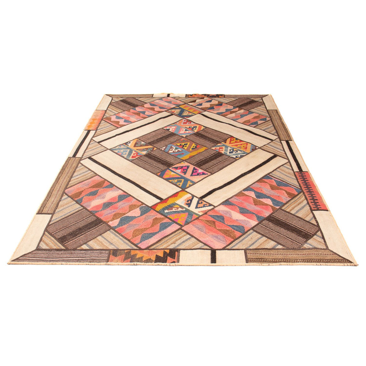 Patchwork-tæppe - 230 x 160 cm - flerfarvet