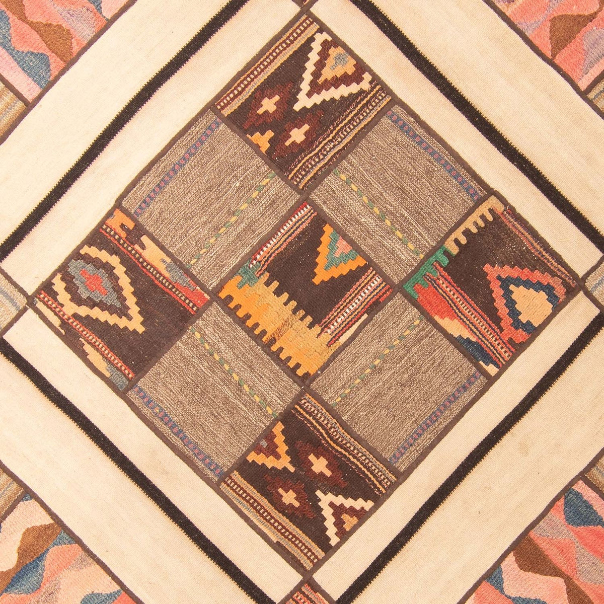 Patchwork-tæppe - 230 x 160 cm - flerfarvet