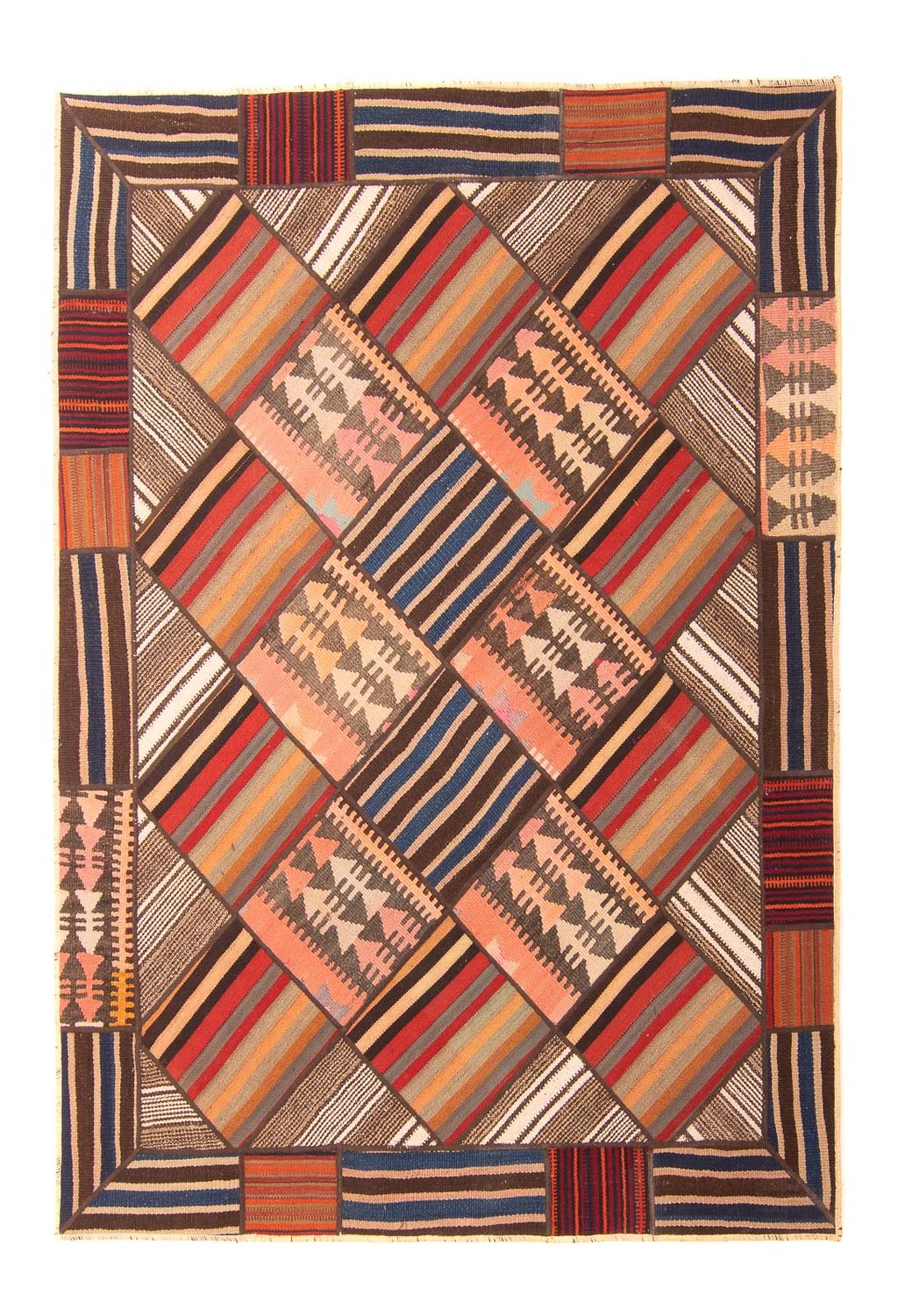 Patchwork-tæppe - 200 x 150 cm - flerfarvet