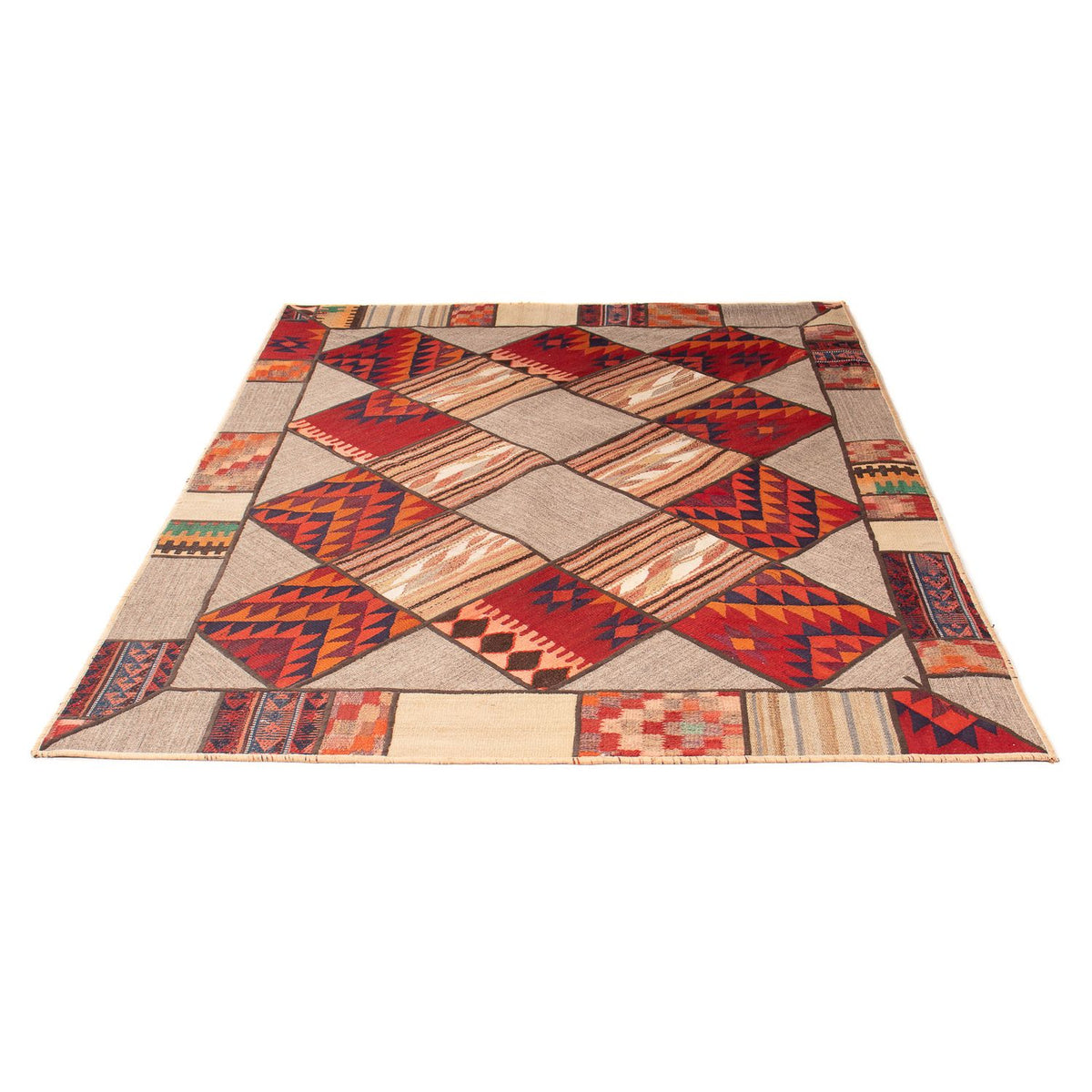 Patchwork-tæppe - 200 x 150 cm - flerfarvet