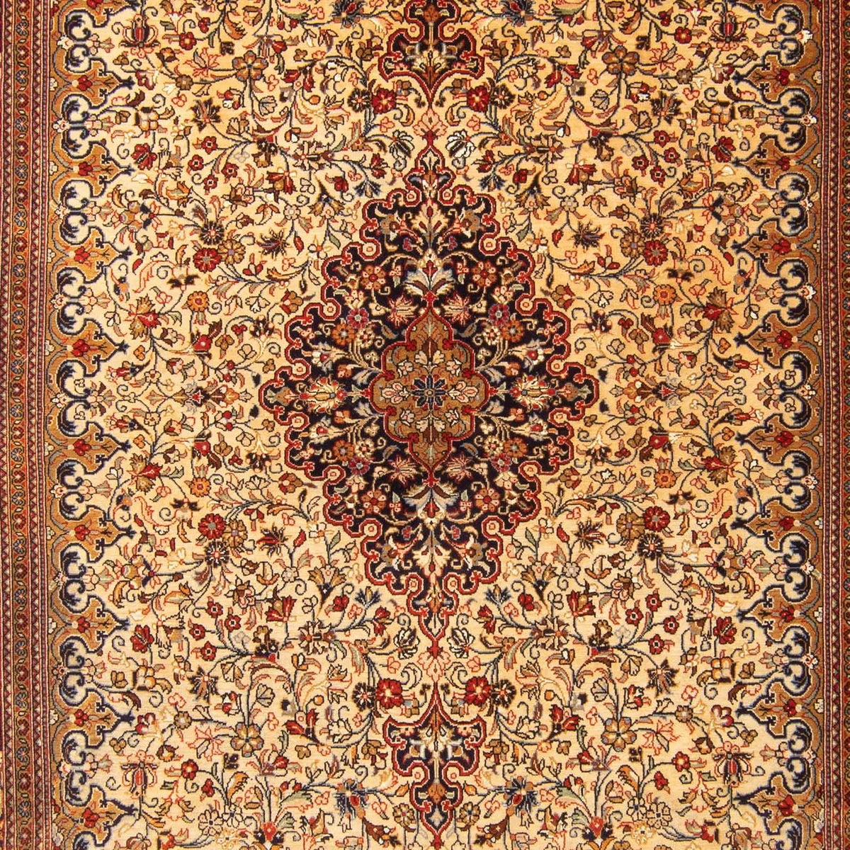 Persisk tæppe - Ghom - 210 x 145 cm - beige