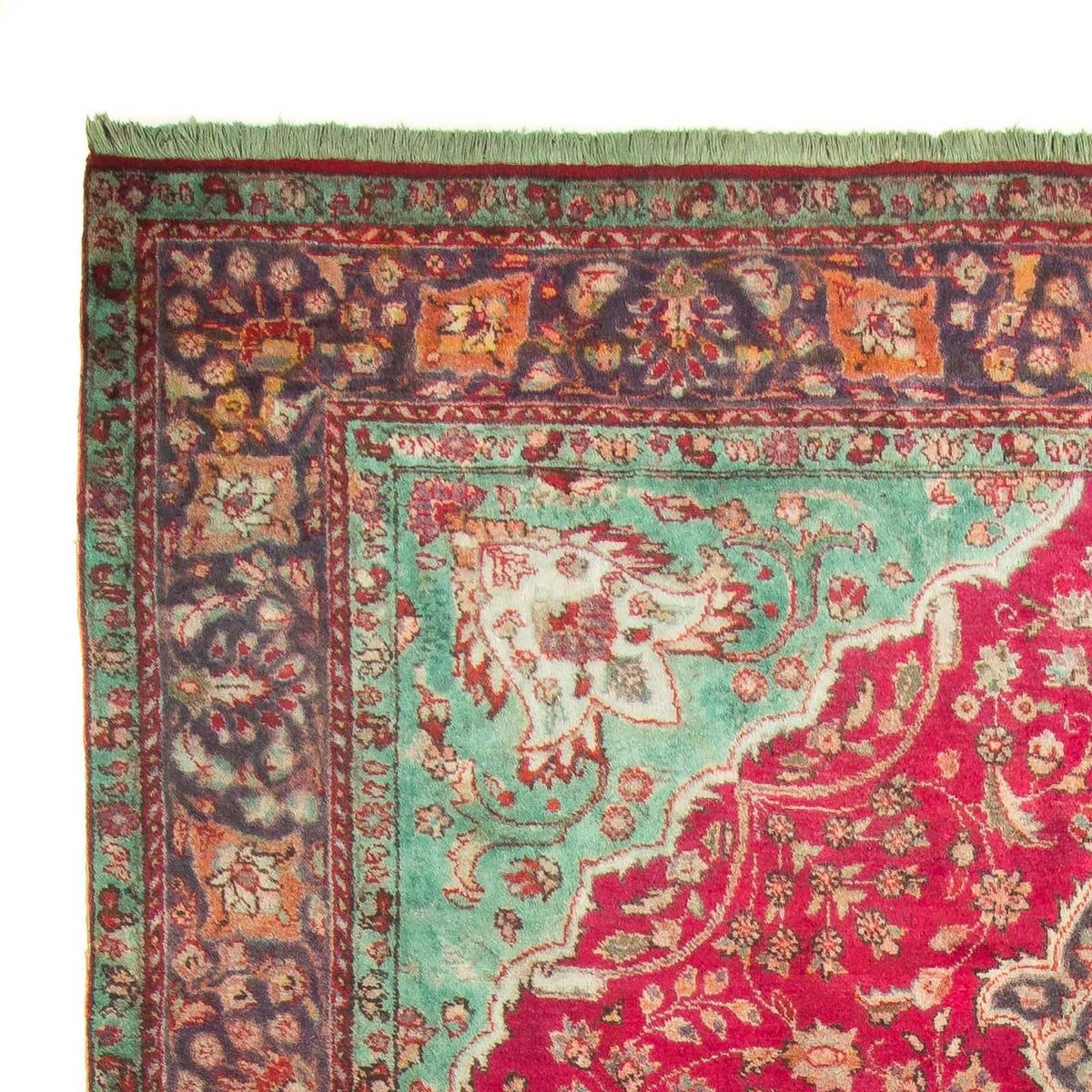 Persisk tæppe - Tabriz - 308 x 226 cm - mørkerød