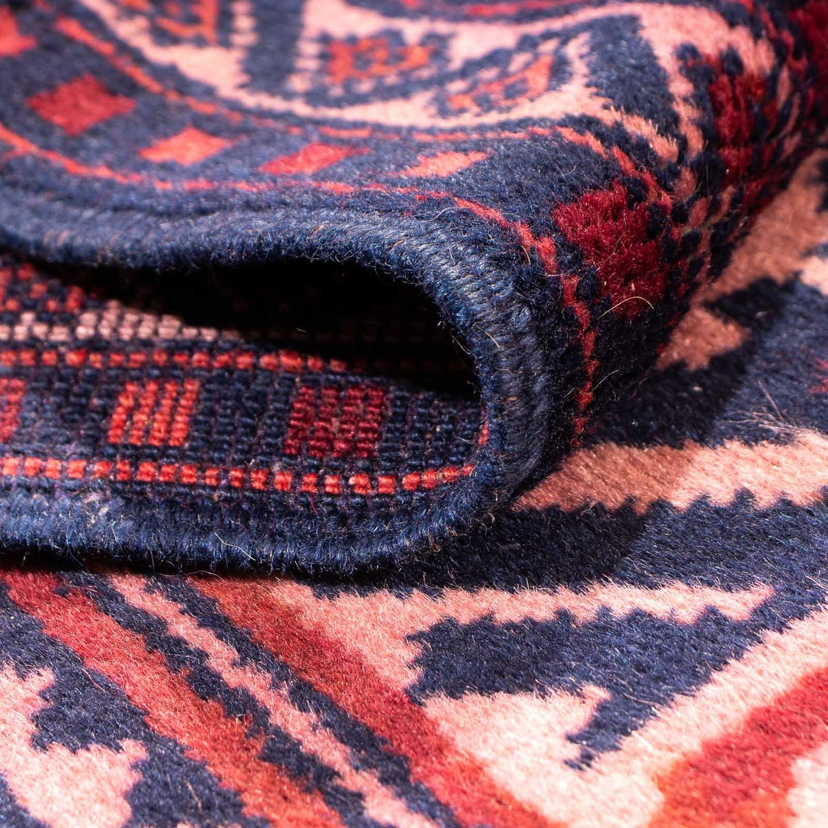 Løber Kelim-tæppe - orientalsk - 400 x 75 cm - lysrød