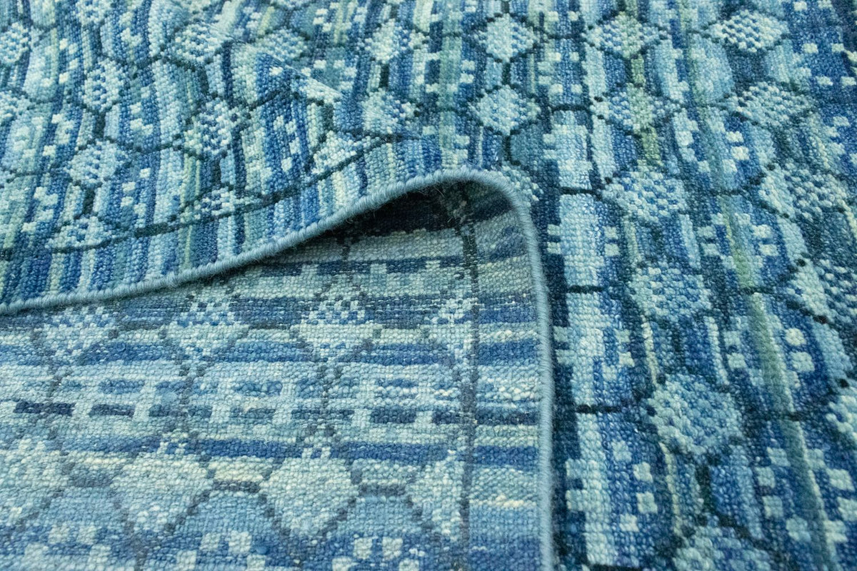 Designer tæppe - 285 x 237 cm - lyseblå