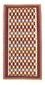 Kelim-tæppe - gammelt - 221 x 114 cm - beige
