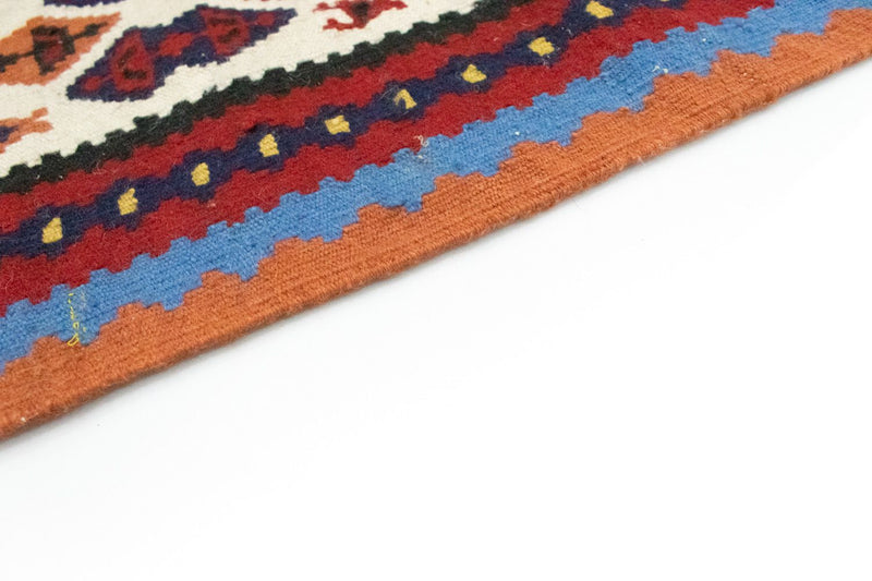 Kelim-tæppe - gammelt - 221 x 114 cm - beige