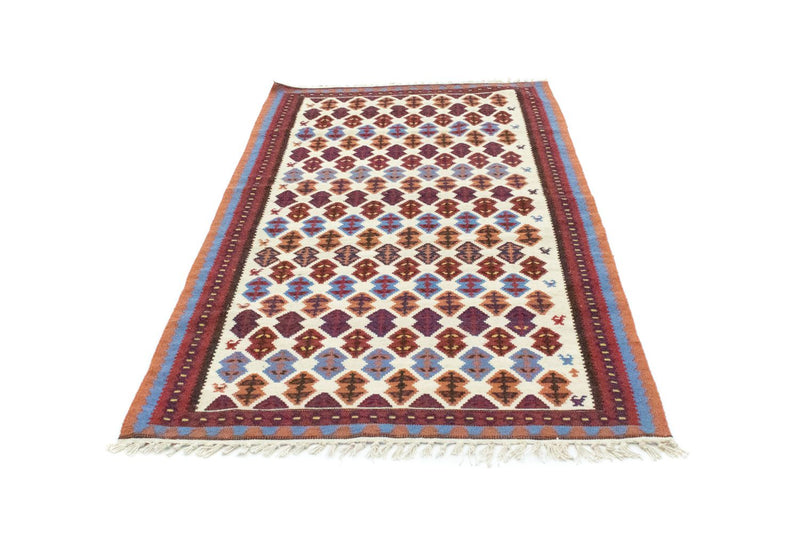 Kelim-tæppe - gammelt - 221 x 114 cm - beige